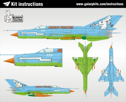 Box cover for Eduard MiG-21MF Bunny Fighter in 1:144 scale