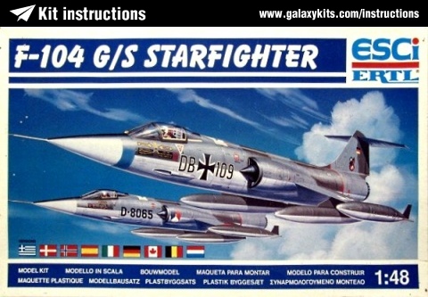 Box cover for ESCI F-104 G/S Starfighter in 1:48 scale