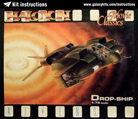 Box cover for Halcyon Aliens Drop-ship in 1:72 scale