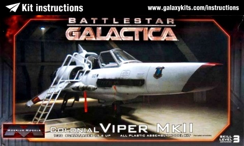 Box cover for Moebius Models Colonial Viper Mk II in 1:32 scale