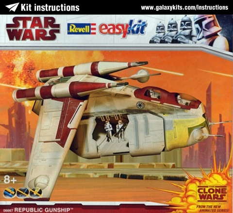 Box cover for Revell Republic Gunship in 1:73 scale